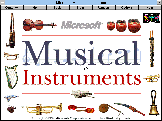 Microsoft Musical Instruments Title Screen (1992)